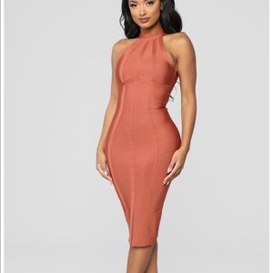 Orange/rust bandage dress
